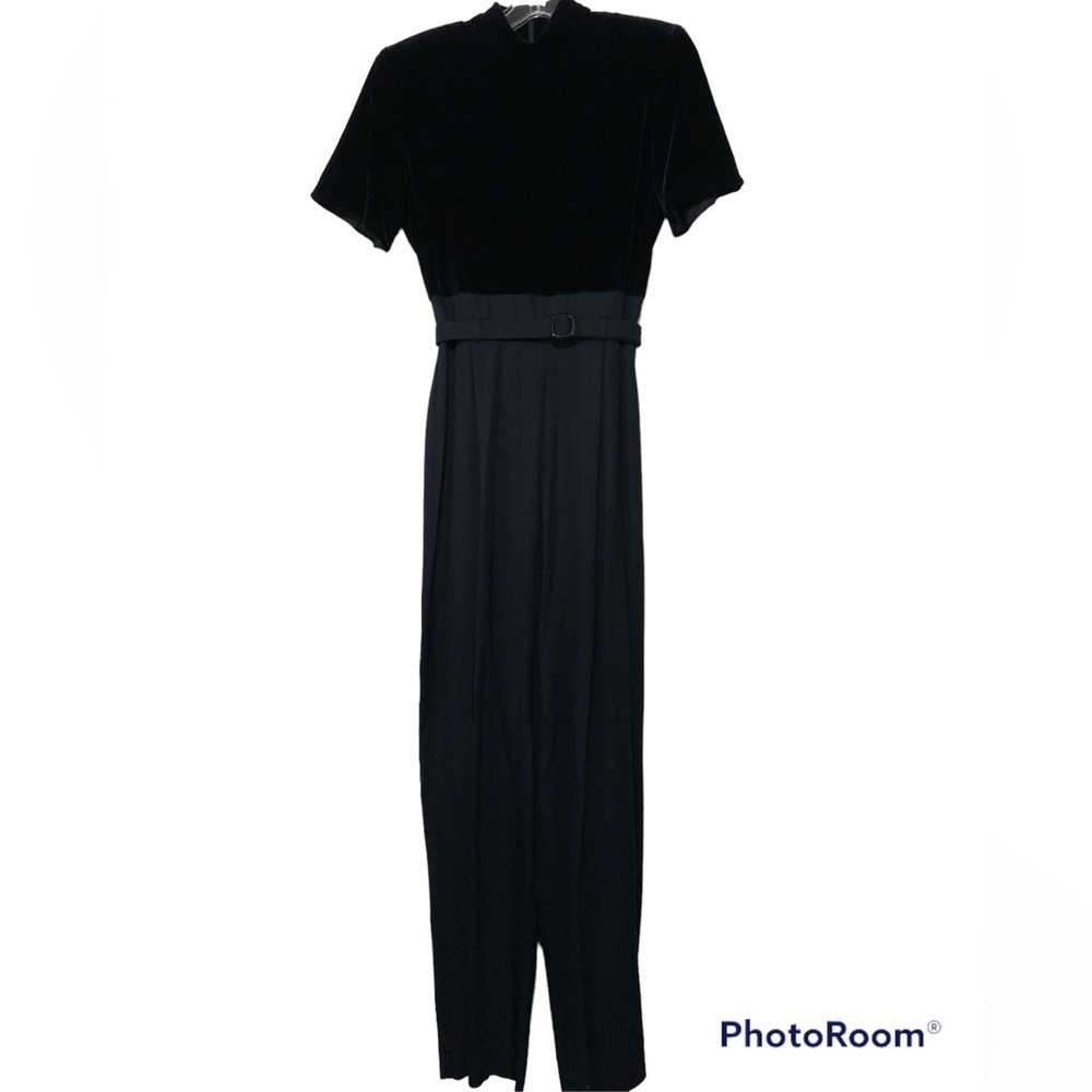 vintage 80s jumpsuit with velvet top